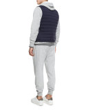 Cashmere Long-Sleeve Sweater, Charcoal