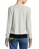 Charley Colorblock Pullover, Ivory Melange