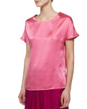 Short-Sleeve Silk Cocoon Tee