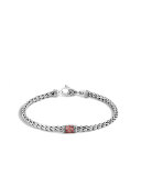 40th Anniversary Classic Chain Lava Slim Bracelet w/ Red Sapphires