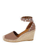 Rockstud Double Espadrille Wedge Pump