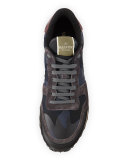 Men's Rockrunner Camo-Print Sneaker, Blue