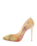 Follies Spiked Cork Red Sole Pump, Multicolor