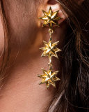 Triple Starburst Drop Earrings