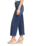Le Capri Crop Wide-Leg Jeans, Plum Beach