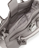 Hamilton Saffiano Satchel Bag, Pearl Gray