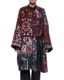 Long-Sleeve Blanket Coat, Multi Colors