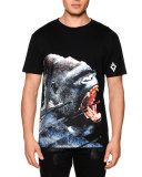 Angry Gorilla Short-Sleeve Graphic Tee, Black Multi