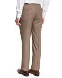 High-Performance Wool Twill Trousers, Khaki