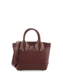 Eloise Small Leather Spike Tote Bag, Bordeaux
