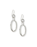 Silver Glamazon Short Oval Link Earrings