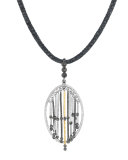 Spring Silver & Gold Pendant with Diamonds