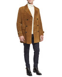 Vintage Long Suede Pea Coat