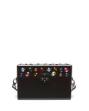Small Jewelie Trunk Bag, Black Multi