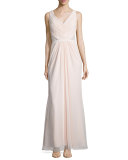 Sleeveless Ruched Bodice Lace Back Dress