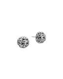 Classic Chain Silver Knot Stud Earrings