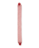 Marled Cashmere Fur Pompom Scarf, Red