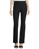 Stretch Crepe Boot-Cut Pants