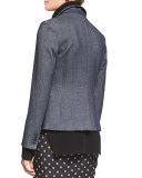 Anaheim Herringbone Prep School Jacket, Navy