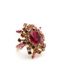 Tiered Crystal Ring, Hot Pink