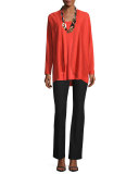Stretch Crepe Boot-Cut Pants