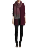 Colorblock Wool-Cashmere Wrap, Raisonette