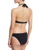 Ajourage Couture Halter Swim Top, Black