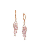 18K Rose Gold & Morganite Chandelier Earrings with Diamonds