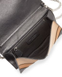 Selina Rainbow Clutch Bag, Black/Cappuccino 