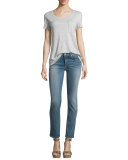 Valetta Straight-Leg Ankle Jeans, Palo Santos
