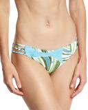 Low Down Reversible Strappy Swim Bottom, Blue