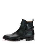 Rockstud Leather Chelsea Boot, Black