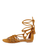 Falk Lace-Up Flat Sandal