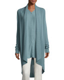 Tencel® Draped-Front Long Cardigan 