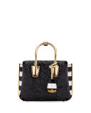 Milla Special Embellished Mini Tote Bag, Black