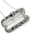 New Soap Dish Crystal Evening Clutch Bag, Silver Night/Multi