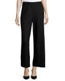 Fisher Project Boiled Wool Wide-Leg Pants, Black