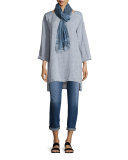 Long Yarn-Dye Tunic, Petite