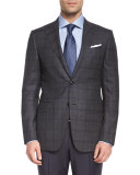 Trofeo Plaid Two-Button Jacket, Green/Navy