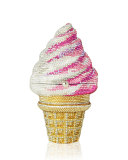 Crystal Strawberry Twist Ice Cream Cone Clutch Bag