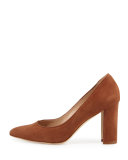Tuccio Suede 90mm Pump, Cinnamon
