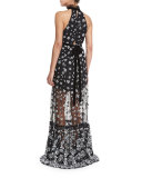 Florence Sequined Mermaid Gown, Black