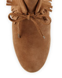 Bettie Suede Fringe Bootie, Mushroom