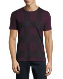 Ashby Check Graphic T-Shirt, Dark Elderberry