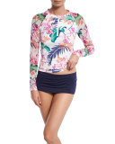 Orchid Canopy Long-Sleeve Rashguard w/Mesh Sleeves