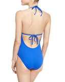 All Meshed Up Halter One-Piece Swimsuit