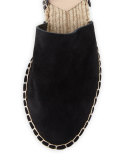 Heloise Ankle-Wrap Espadrille Flat, Black