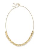 Harper Staggered Collar Necklace, Golden Metallic
