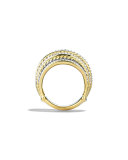Lantana Large Dome Ring with Diamonds in Gold
