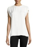 Malkara Drawstring Modern Georgette Top